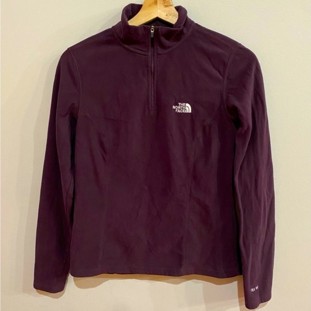 THE NORTH FACE Womens TKA 100 Glacier Fleece 1/4 Zip Pullover in Plum size S​​